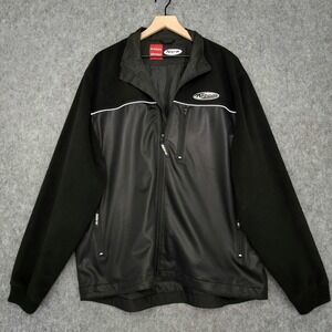 Nitro Racing Jacket Mens 3XL Black Full Zip Motorcycle Lined Zipper Pockets Coat